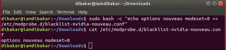 Result of the above command